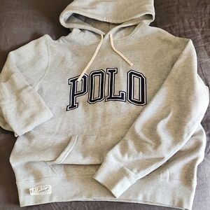 Polo by Ralph Lauren Light Gray Hoodie (EUC) Large